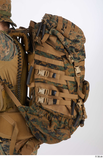 Photos Casey Schneider US Troops backpack detail of uniform upper…